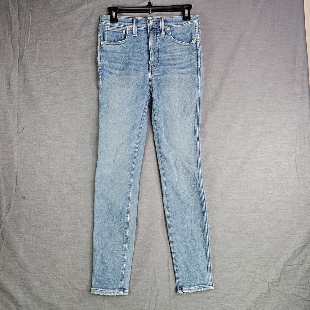 Madewell 10" High-Rise Skinny Jeans Button Fly Medium Wash Blue Denim Size 27